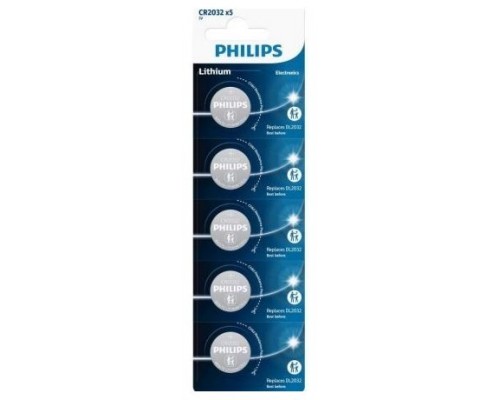 Philips Pila Boton Litio CR2032 3v Blister*5