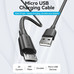 CABLE USB 2.0 A MICRO USB 1 M NEGRO VENTION