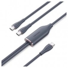 CABLE USB-C/M A 2xUSB-C/M 1.5 M NEGRO VENTION