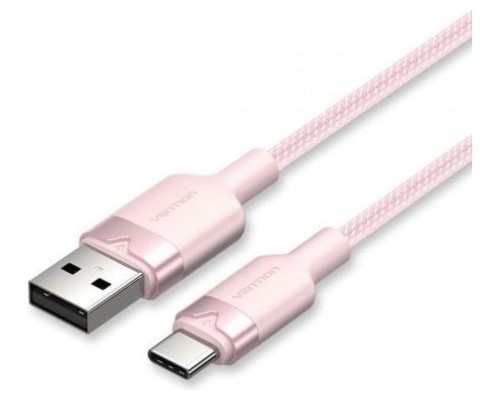 CABLE USB-C A USB-A TRENZADO 1 M ROSA VENTION