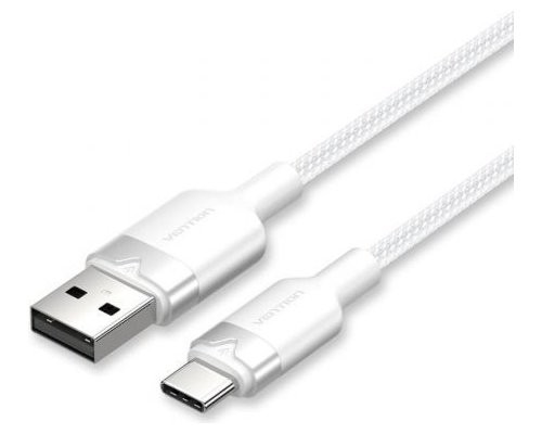 CABLE USB-C A USB-A TRENZADO 1 M BLANCO VENTION