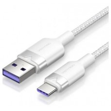 CABLE USB-A A USB-C M-M TRENZADO 2 M BLANCO VENTION