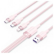 CABLE USB 2.0 A USB-C + MICROUSB/M + LIGHTNING 1.5 M ROSA VENTION