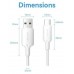 CABLE USB-C A USB-A 1 M BLANCO VENTION