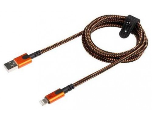 CABLE USB-A A LIGHTNING 1.5M NEGRO/NARANJA XTORM