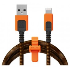 CABLE XTREME USB-A A LIGHTNING 1.5M NEGRO/NARANJA XTORM