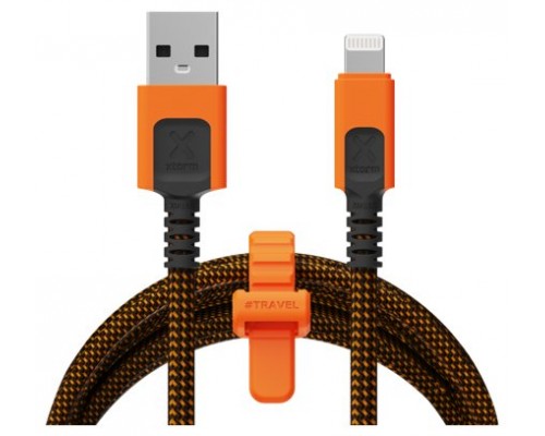 CABLE XTREME USB-A A LIGHTNING 1.5M NEGRO/NARANJA XTORM