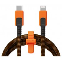 CABLE XTREME USB-C A LIGHTNING 1.5M NEGRO/NARANJA XTORM