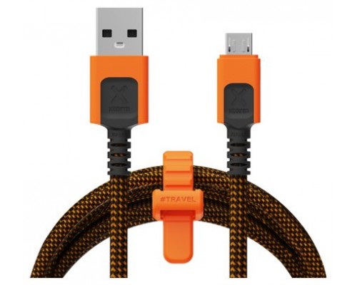 CABLE XTREME USB-A A MICRO USB 1.5M NEGRO/NARANJA XTORM