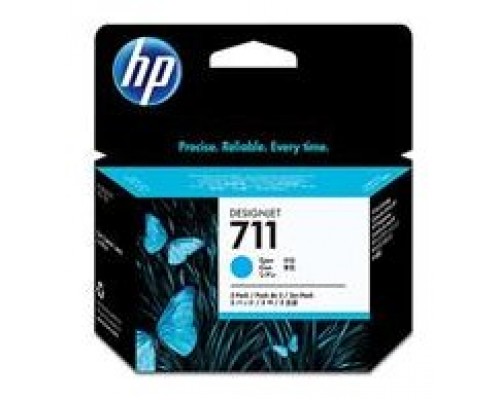 TINTA HP 711 CIAN PACK 3