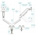 SOPORTE MESA 2 MONITORES 13""-34"" BLANCO TOOQ