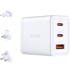D-LINK CARGADOR PARED UNIVERSAL TOMA DE CORRIENTE/2xUSB-C/2xUSB-A 65W