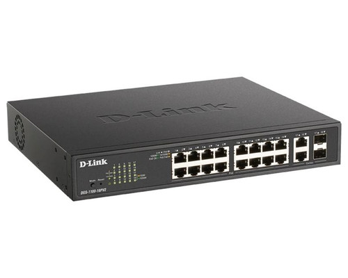 D-Link DGS-1100-18PV2 Switch 16xGb 2xSFP PoE+-IA42 D-Link DGS-1100-18PV2 Switch 16xGb 2xSFP PoE+