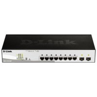 SWITCH SEMIGESTIONABLE D-LINK DGS-1210-08P/E 8P GIGA POE (45W) + 2P GIGA COMBO RACK