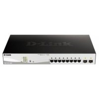 D-LINK SWITCH 10 PUERTOS 10/100/1Gbit w/2 Combo 1000BaseT/SFP  PoE+