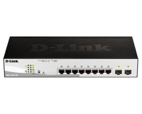 D-LINK SWITCH 10 PUERTOS 10/100/1Gbit w/2 Combo 1000BaseT/SFP PoE