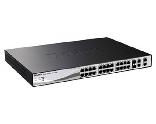 D-LINK SWITCH 28 PUERTOS 10/100/1Gbit w/2 Combo 1000BaseT/SFP PoE