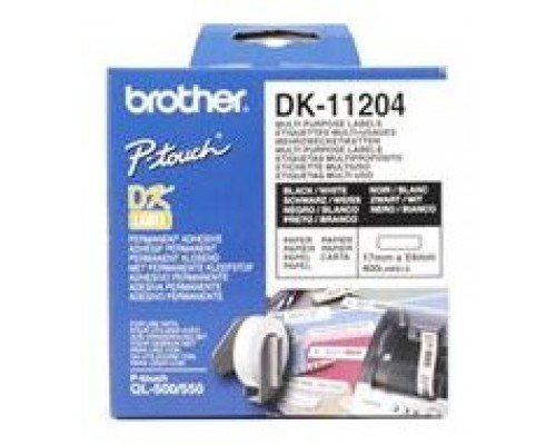 Brother Etiquetas DK11204 Multiuso 17x54 mm 400 ud