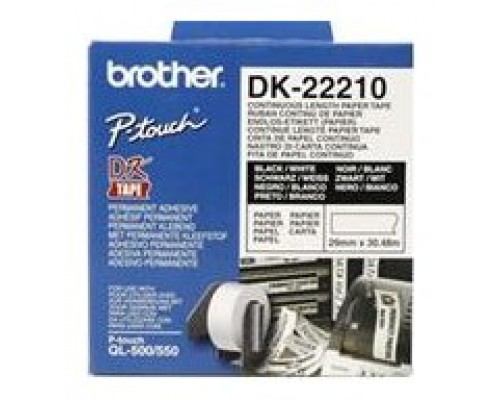 CINTA CONTINUA BLANCA 29MM BROTHER PAPEL