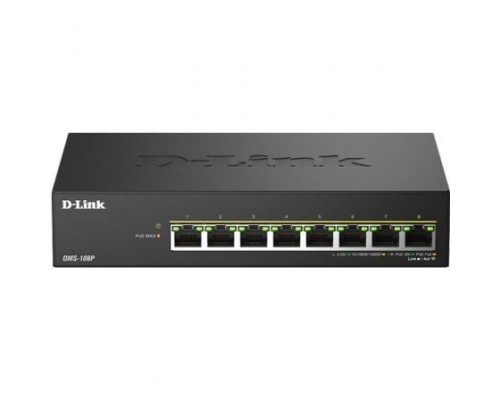 D-LINK SWITCH 8 PUERTOS 10/100/1Gbit/2.5G MULTI-GIGABIT POE++-AA30 D-LINK SWITCH 8 PUERTOS 10/100/1Gbit/2.5G MULTI-GIGABIT POE++