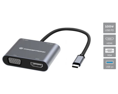 Hub usb tipo c conceptronic donn16g-MR8 Hub usb tipo c conceptronic donn16g