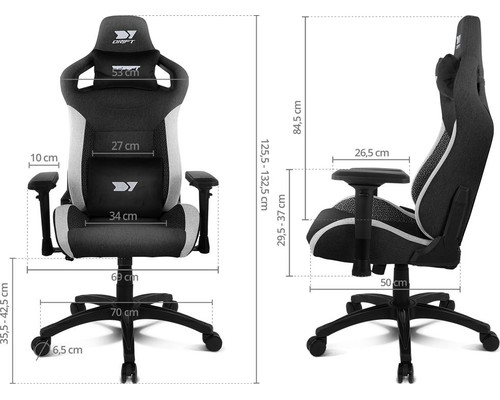 Silla gaming drift dr220 gris y-MR28 Silla gaming drift dr220 gris y