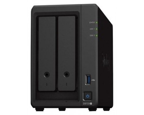 NAS SYNOLOGY 2 BAY DS723+ 2GB DDR 1 x USB 3.2 2 x RJ45 1 x eSATA