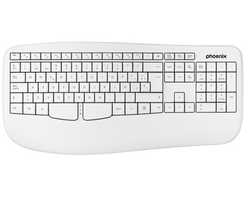 Phoenix k201 teclado ergonómico inalámbrico 2.4ghz-MR6 Phoenix k201 teclado ergonómico inalámbrico 2.4ghz