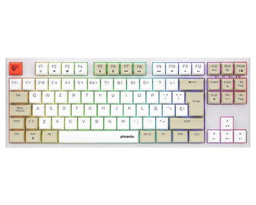 Teclado gaming royal pbt mecanico blanco-MR18 Teclado gaming royal pbt mecanico blanco