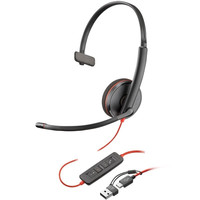 Auriculares poly monoaurales blackwire 3210 usb - c