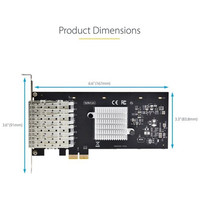 Tarjeta red startech p041gi - network - card 4x sfp-55MR Tarjeta red startech p041gi - network - card 4x sfp