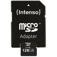 Intenso 3413491 Micro SD clase 10 128GB c/adapt