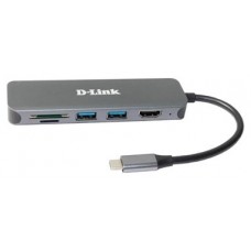 D-LINK DOCKING STATIO USB-C 6 EN 1 CON HDMI/LECTOR TARJETAS/SUMINISTRO ELECTRICO