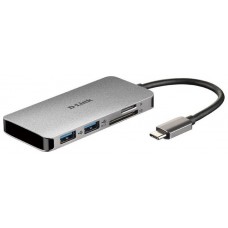 D-LINK DOCKING STATION USB-C 6 EN 1 CON LECTOR TARJETAS/SUMINISTRO ELECTRICO