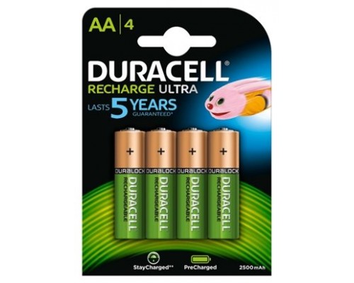 Duracell Pila Recargable HR6 AA 2500mAh Blister*4