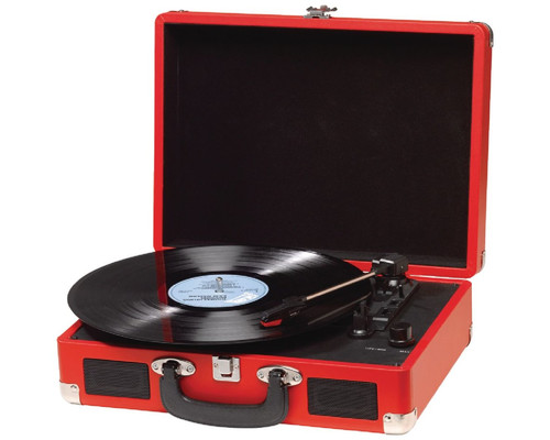 TOCADISCOS DENVER USB CON SOFTWARE DE GRABACION PARA PC ROJO