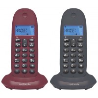 MOTOROLA C1002 LB+ Telefono DECT DUO Gris-Granate