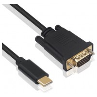 CABLE CONVERTIDOR EWENT USB-C A VGA MACHO 1080p/60Hz 1,8M