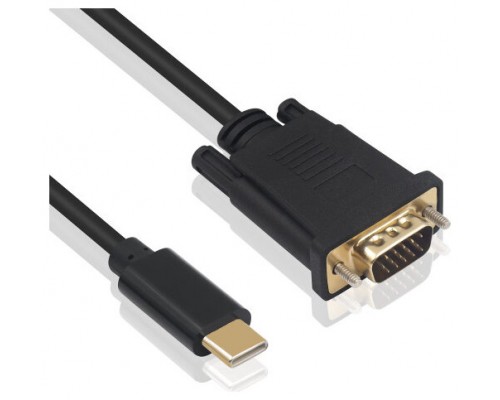 CABLE ADAPTADOR GRA?FICO USB TIPO C A VGA, LONGITUD DE 1,8 METROS.