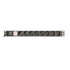 REGLETA PDU GEMBIRD 8 SCHUKO 1U 10A ENCHU C14 CABLE DE 3 M