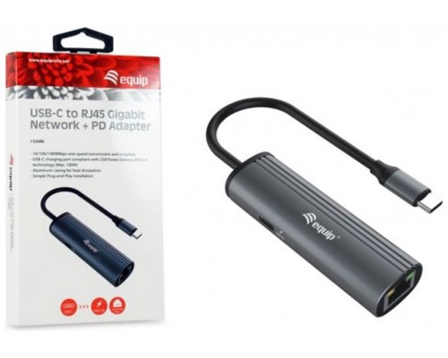 ADAPTADOR USB-C  A RJ45 GIGABIT EQUIP  USBC PD MAX 100W WAKEONLAN·