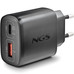 NGS CARGADOR GAN ULTRARAPIDO 45W USB-C+ USB-A