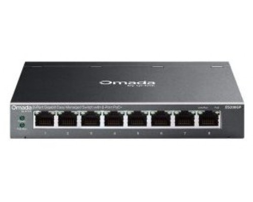 SWITCH OMADA TP-LINK ES208GP 8-PORT GIGABIT EASY MANAGED WITH 8-PORT POE+-DI12 SWITCH OMADA TP-LINK ES208GP 8-PORT GIGABIT EASY MANAGED WITH 8-PORT POE+