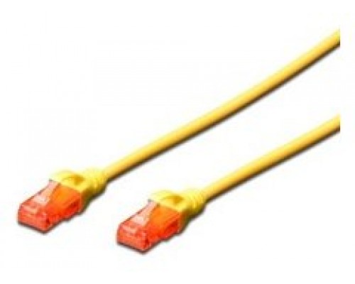 CABLE DE RED CAT 6 U/UTP DE 5,0 METROS EN COLOR AMARILLO.