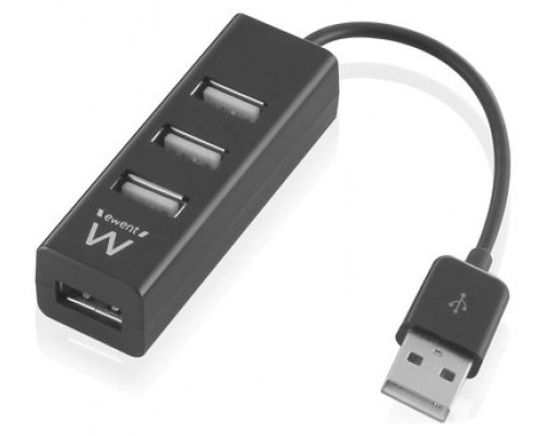 Ewent EW1123 MINI-HUB USB 4 Puertos Negro