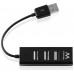 Ewent EW1123 MINI-HUB USB 4 Puertos Negro