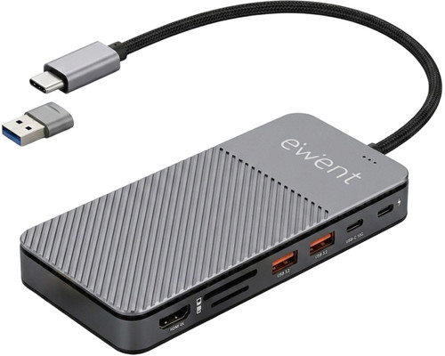 EWENT EW1156 8en1 Estación acopl. USB-C Caja SSD-IA5 EWENT EW1156 8en1 Estación acopl. USB-C Caja SSD