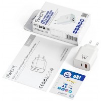EWENT EW1318 Cargador rápido USB-C PD 20W USB-A QC-4IA EWENT EW1318 Cargador rápido USB-C PD 20W USB-A QC