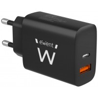 CARGADOR MOVIL EWENT RAPIDO USB-C y QC3.0 20W