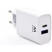 CARGADOR MOVIL EWENT CARGA RAPIDA PUERTOS USB-C Y USB-A 20W BLANCO